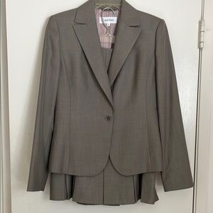 Calvin Kline Gray Blazer and Skirt Set, like new!